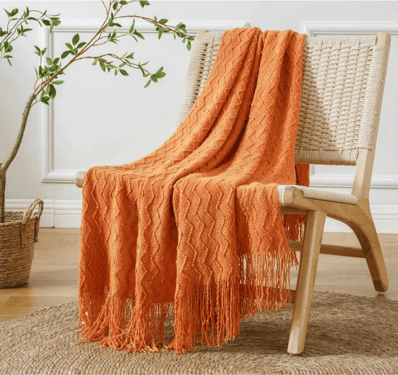 Chevron Fringe Throw