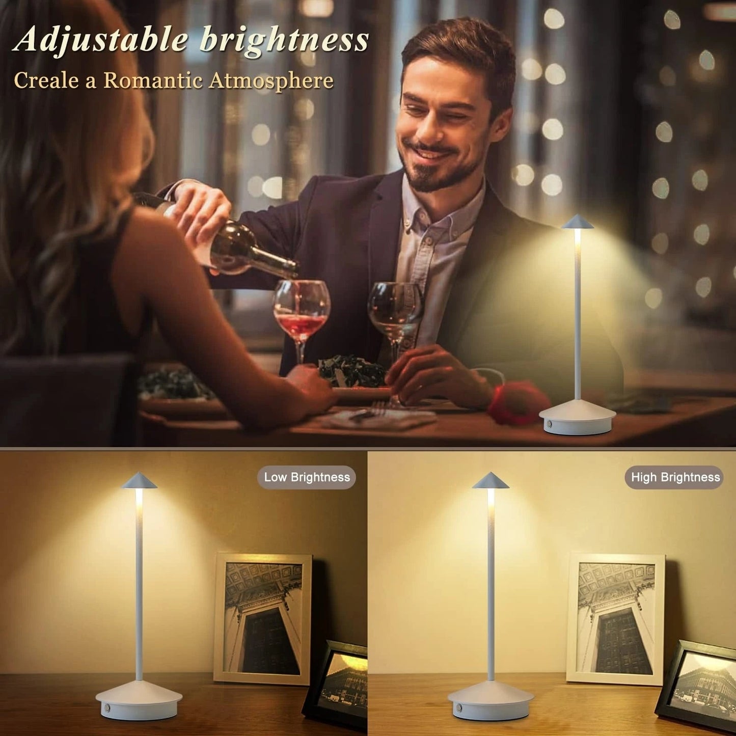 Stylish Indoor Lamp - Warm Light with Dimming Function for Living and Sleeping Areas